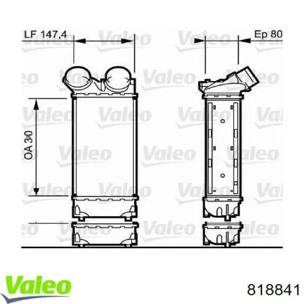 Интеркулер 818841 VALEO