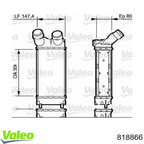 Интеркулер 818866 VALEO