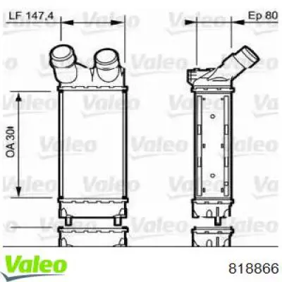Система охлаждения наддувочного воздуха VALEO 818866 цена, от 104.22 USD