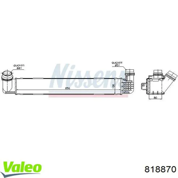 Интеркулер 818870 VALEO