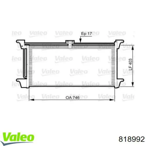 Радиатор кондиционера 818992 VALEO