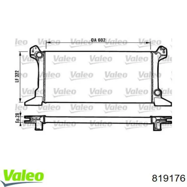 Купить 819176 VALEO Радиатор водяной