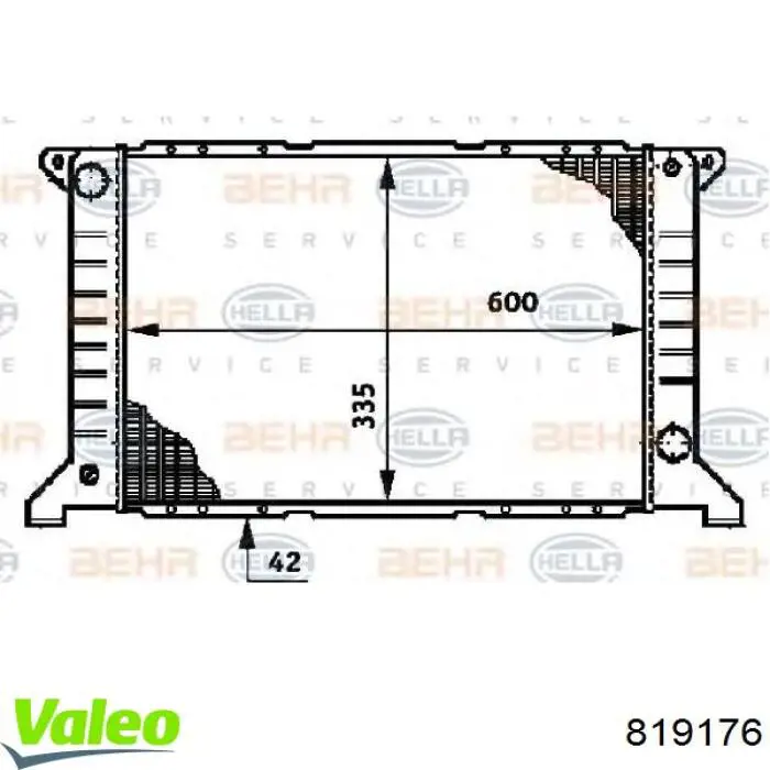 819176 VALEO Радиатор основной