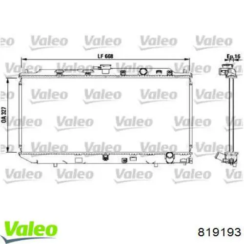 Радиатор 819193 VALEO