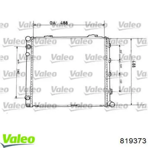 Радиатор 819373 VALEO