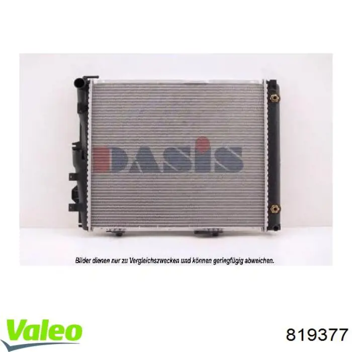 Radiador refrigeración del motor 819377 VALEO