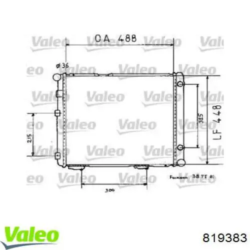 Радиатор 819383 VALEO