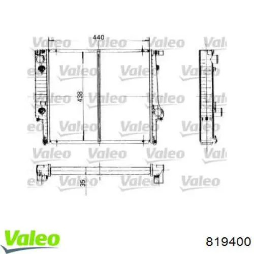 Радиатор 819400 VALEO