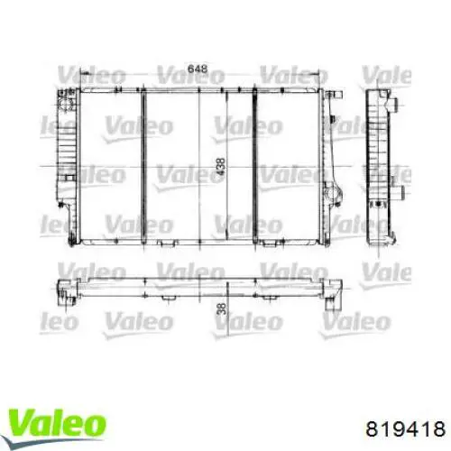 Радиатор 819418 VALEO