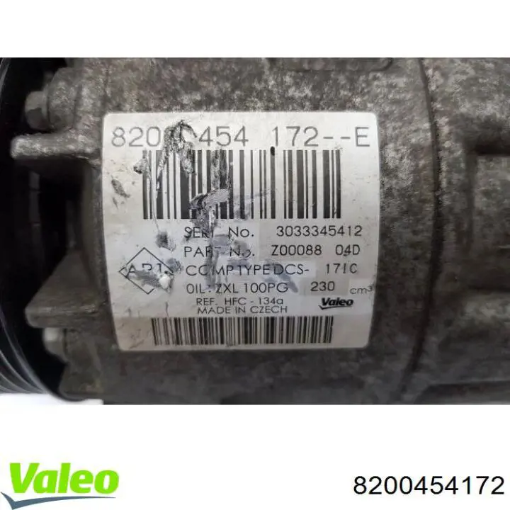 Компрессор системы кондиционирования VALEO 8200454172 цена, от 284.20 USD