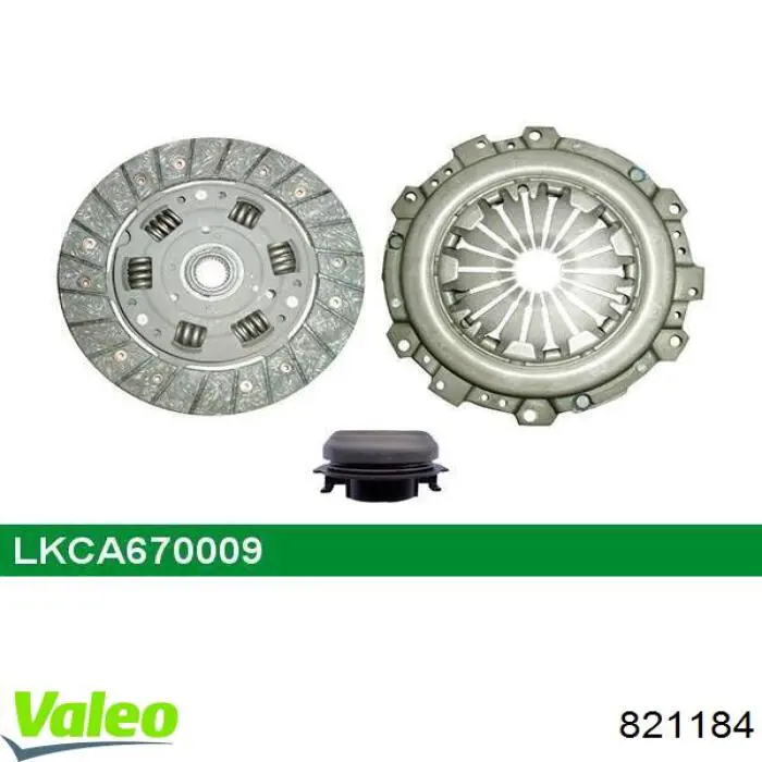 Купить 821184 VALEO Комплект сцепления (диск, корзина, подшипник)