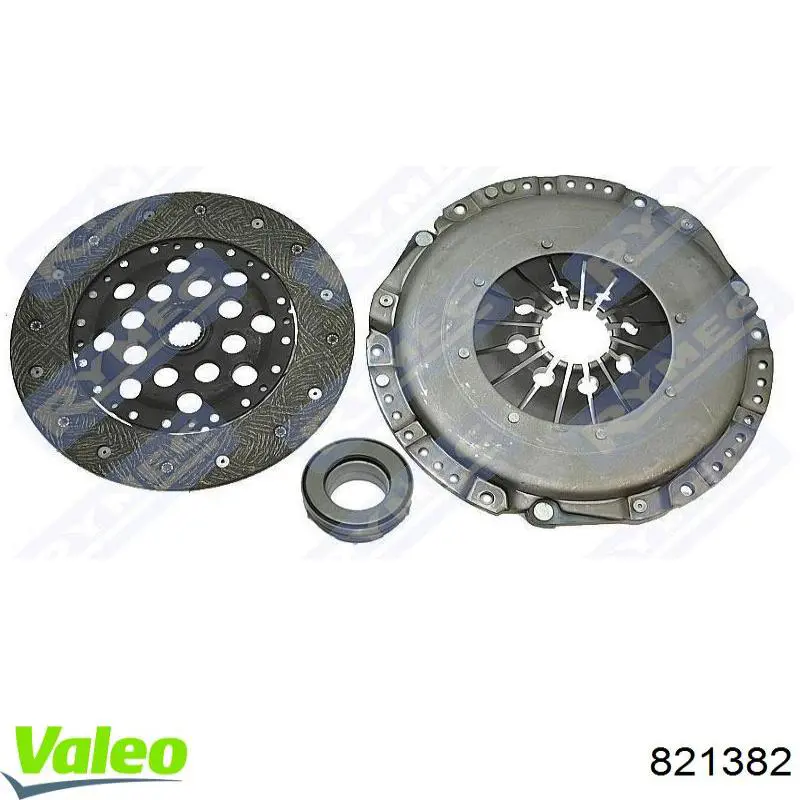 Купить 821382 VALEO Комплект сцепления (диск, корзина, подшипник)