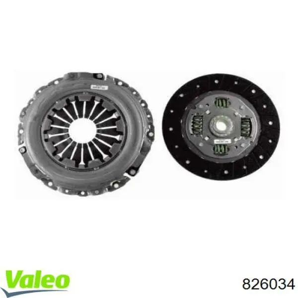 Купить 826034 VALEO Комплект сцепления (диск, корзина, подшипник)