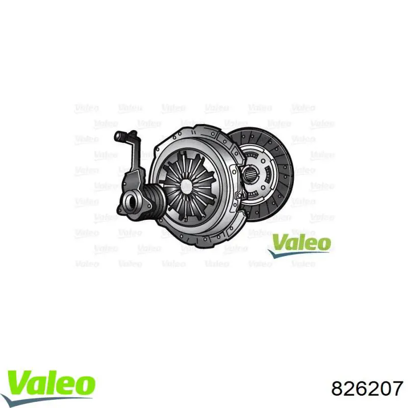 Комплект сцепления (3 части) VALEO 826207 цена, от 168.72 USD