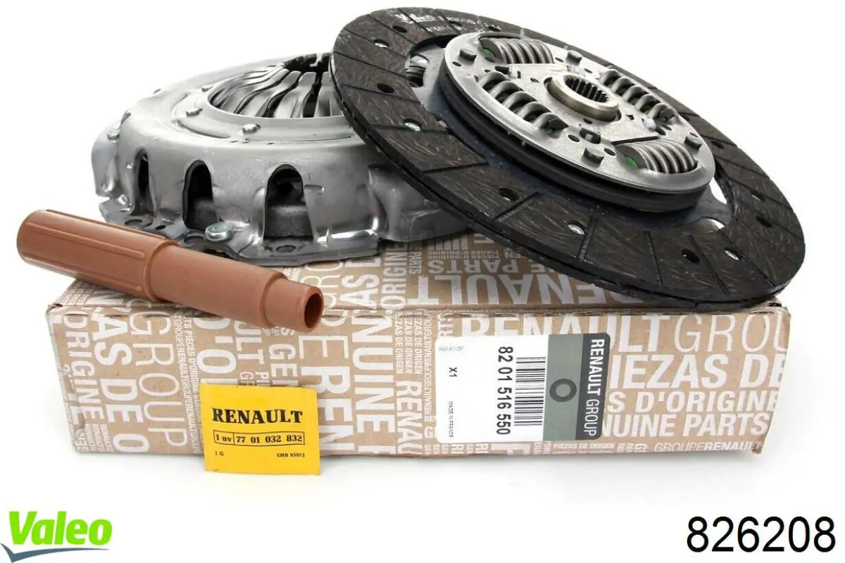 Комплект сцепления (3 части) VALEO 826208 цена, от 104.56 USD