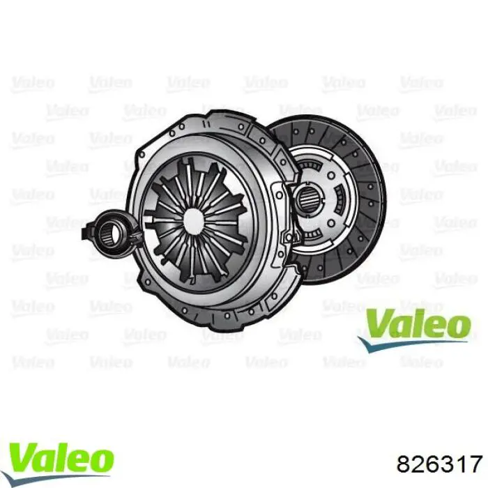 Купить 826317 VALEO Комплект сцепления (диск, корзина, подшипник)