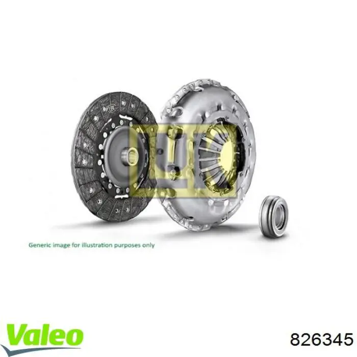 Комплект сцепления (3 части) VALEO 826345 цена, от 118.68 USD