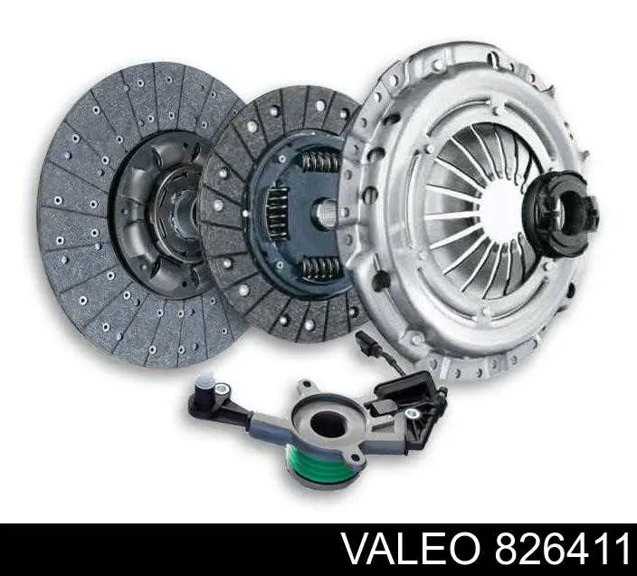 Купить 826411 VALEO Комплект сцепления (диск, корзина, подшипник)