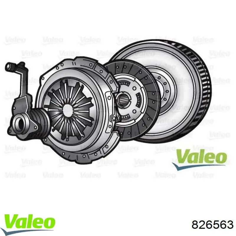 Купить 826563 VALEO Комплект сцепления (диск, корзина, подшипник)