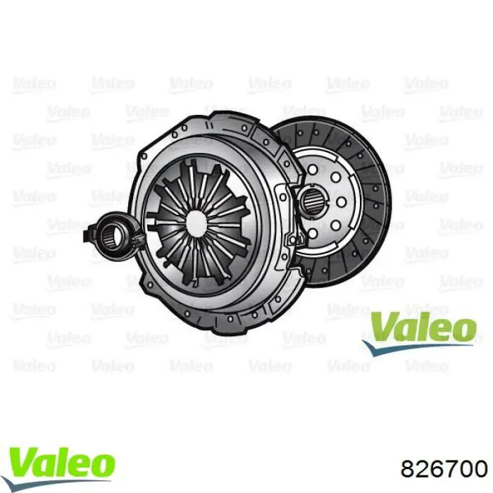 Комплект сцепления (3 части) VALEO 826700 цена, от 187.31 USD
