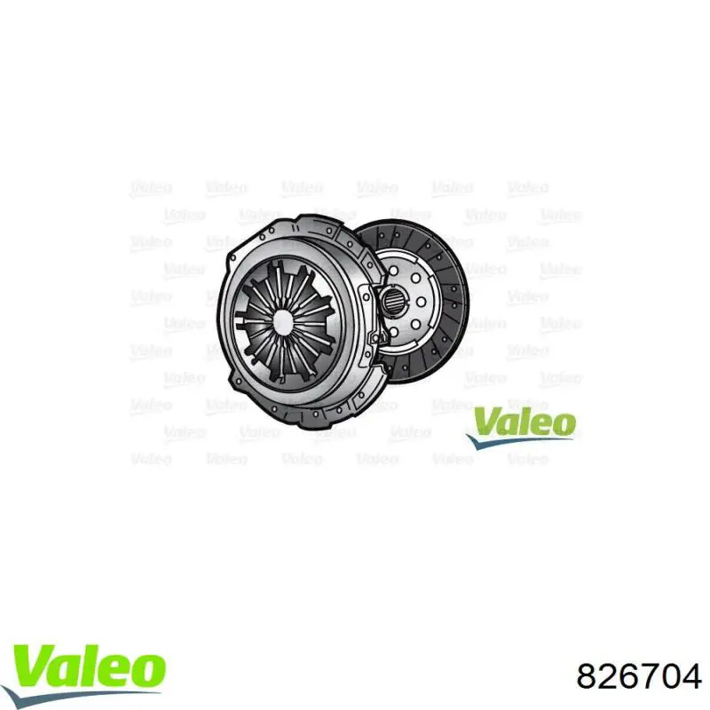 Купить 826704 VALEO Комплект сцепления (диск, корзина, подшипник)