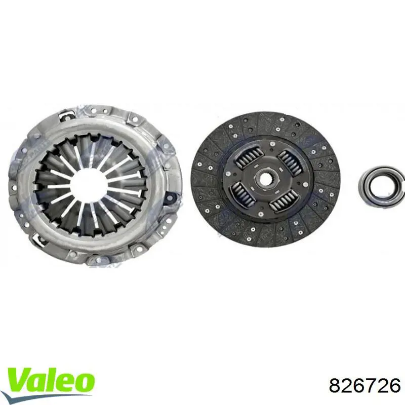 Купить 826726 VALEO Комплект сцепления (диск, корзина, подшипник)
