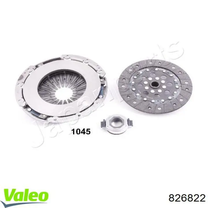 Купить 826822 VALEO Комплект сцепления (диск, корзина, подшипник)