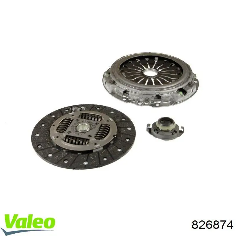 Купить 826874 VALEO Комплект сцепления (диск, корзина, подшипник)
