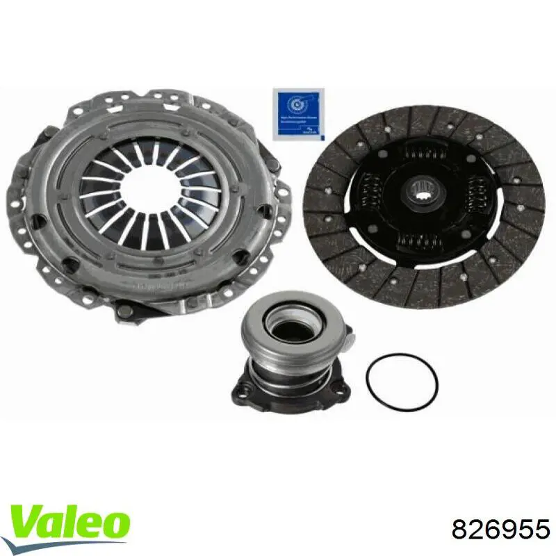 Купить 826955 VALEO Комплект сцепления (диск, корзина, подшипник)