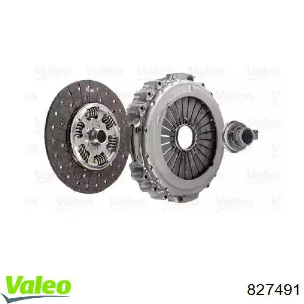 Купить 827491 VALEO Комплект сцепления (диск, корзина, подшипник)