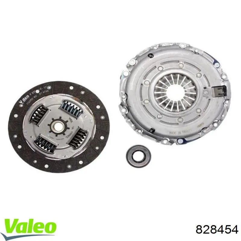 Купить 828454 VALEO Комплект сцепления (диск, корзина, подшипник)