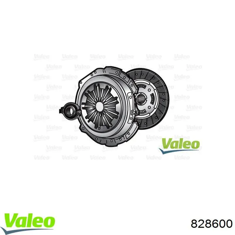 Купить 828600 VALEO Комплект сцепления (диск, корзина, подшипник)