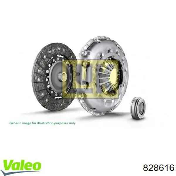 Купить 828616 VALEO Комплект сцепления (диск, корзина, подшипник)
