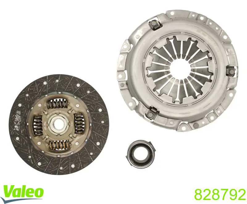 828792 VALEO kit de embraiagem (3 peças)