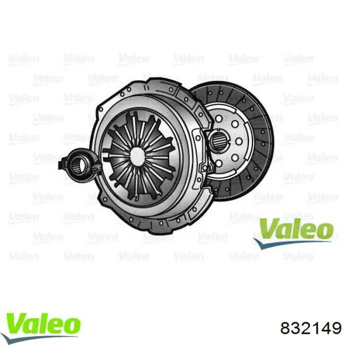 Купить 832149 VALEO Комплект сцепления (диск, корзина, подшипник)