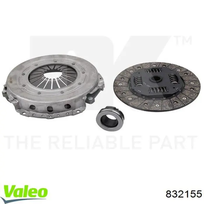 Купить 832155 VALEO Комплект сцепления (диск, корзина, подшипник)