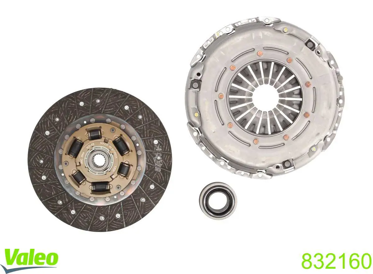 Комплект сцепления (3 части) VALEO 832160 цена, от 132.46 USD