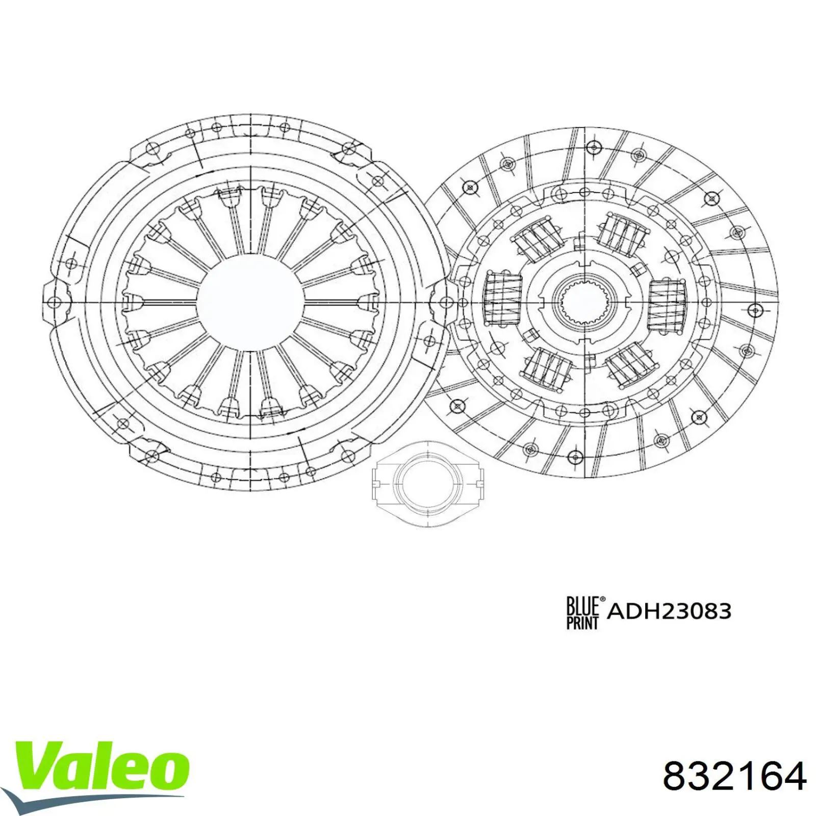 832164 VALEO Сцепление в сборе