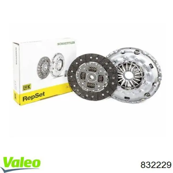 Купить 832229 VALEO Комплект сцепления (диск, корзина, подшипник)