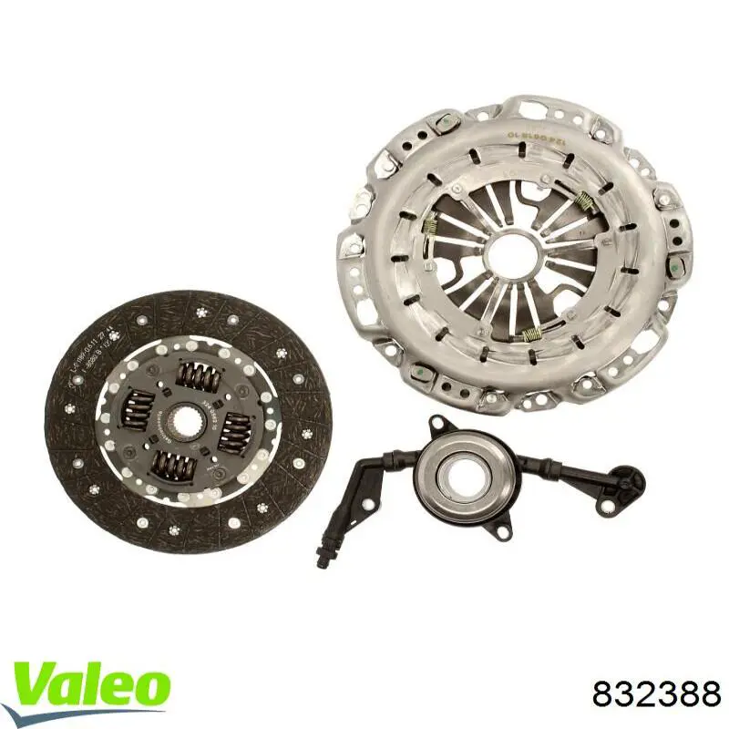 Комплект сцепления (3 части) VALEO 832388 цена, от 221.10 USD
