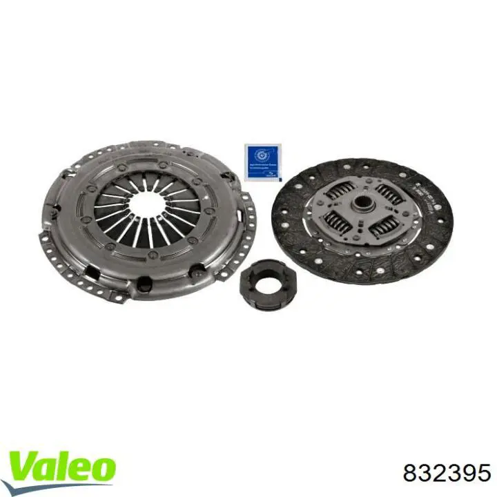 Купить 832395 VALEO Комплект сцепления (диск, корзина, подшипник)