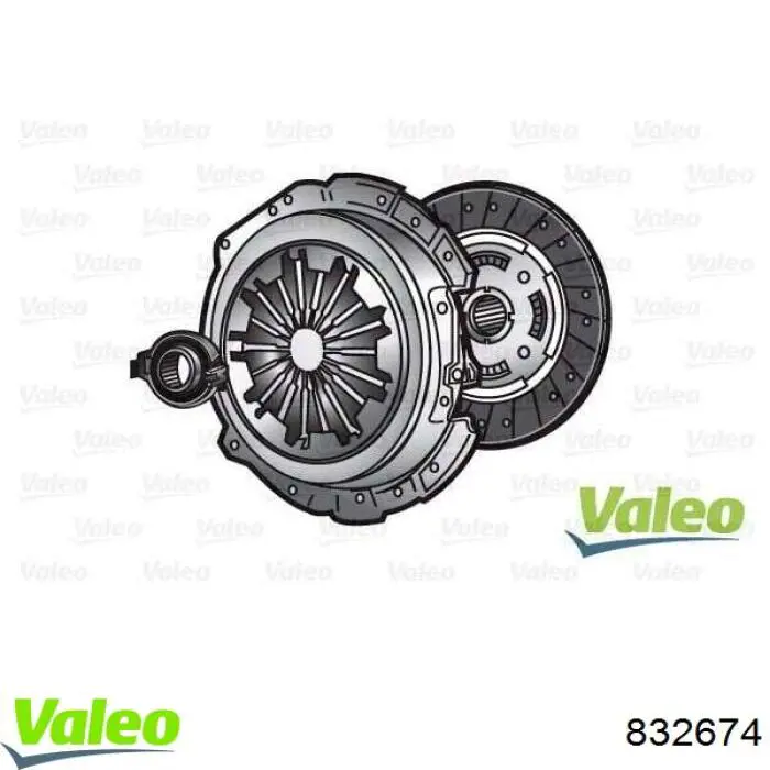 832674 VALEO kit de embraiagem (3 peças)