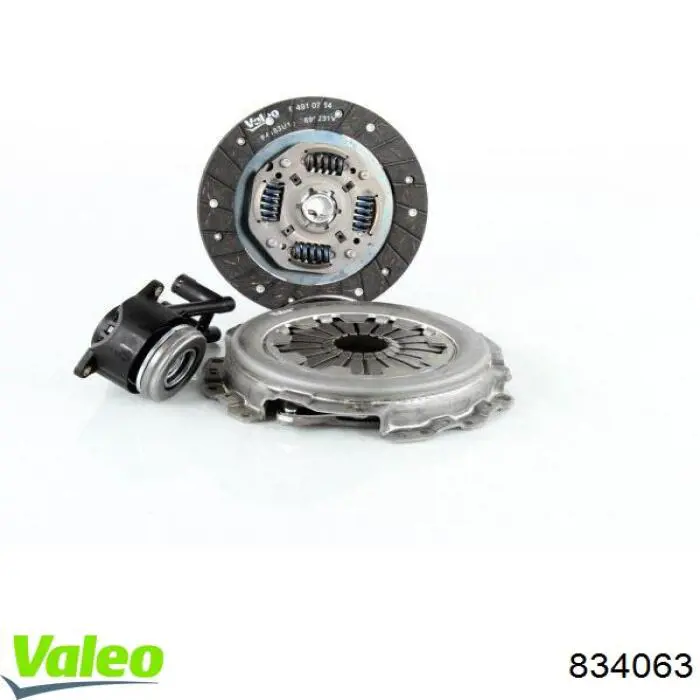 Купить 834063 VALEO Комплект сцепления (диск, корзина, подшипник)