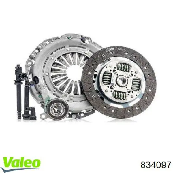 Купить 834097 VALEO Комплект сцепления (диск, корзина, подшипник)