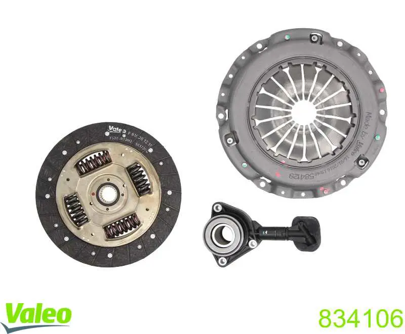 Комплект сцепления (3 части) VALEO 834106 цена, от 246.99 USD