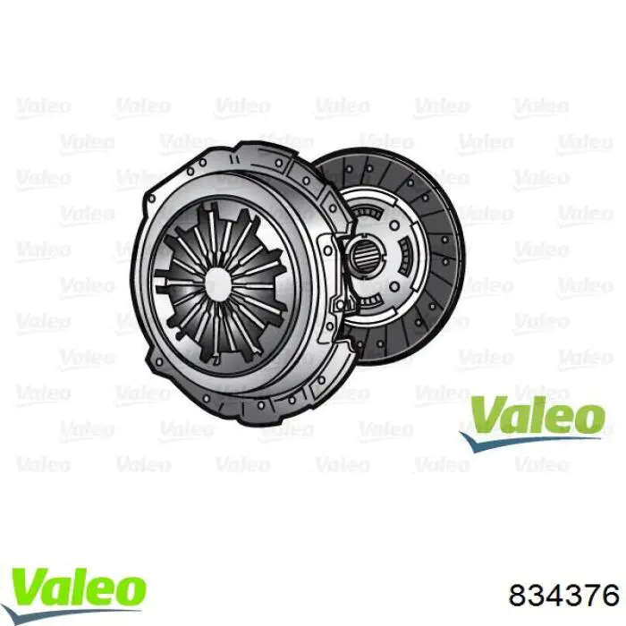 Купить 834376 VALEO Комплект сцепления (диск, корзина, подшипник)