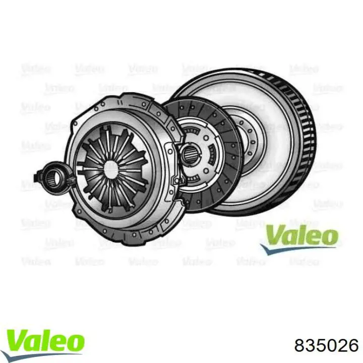Купить 835026 VALEO Комплект сцепления (диск, корзина, подшипник)
