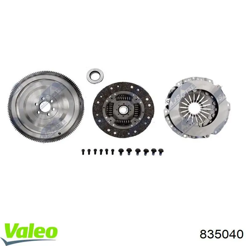 Купить 835040 VALEO Комплект сцепления (диск, корзина, подшипник)