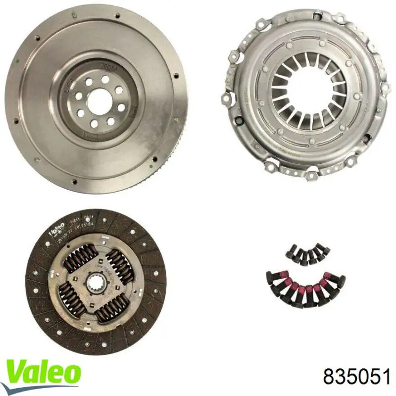 Купить 835051 VALEO Комплект сцепления (диск, корзина, подшипник)