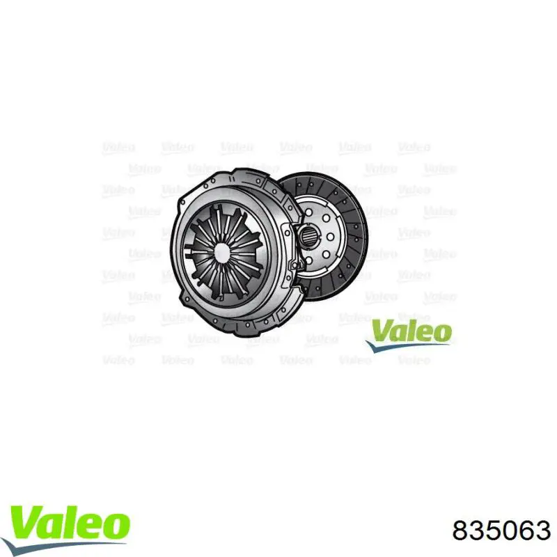 Купить 835063 VALEO Комплект сцепления (диск, корзина, подшипник)